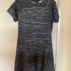 Black and Grey Drop Waist Dress
